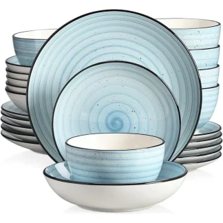 Twirling Pattern Round Dish Set